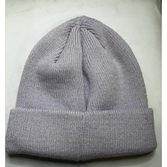 ADIDAS WOMENS LAVENDER Trefoil Logo Knit Cuffed Beanie Cap Hat NWT - Picture 2 of 5